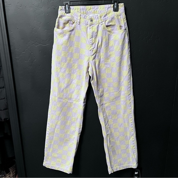 The Ragged Priest UO Exclusive
Checkered Jean Size: 28 color: yellow/ purple - Picture 6 of 17